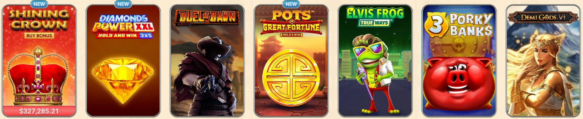 Collection de machines à sous Vegasino Casino