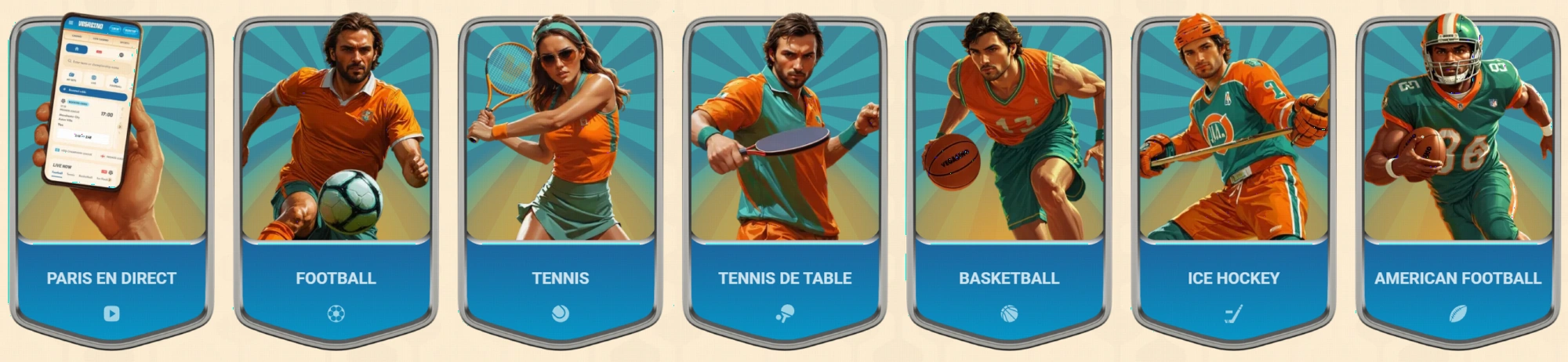 Section paris sportifs Vegasino